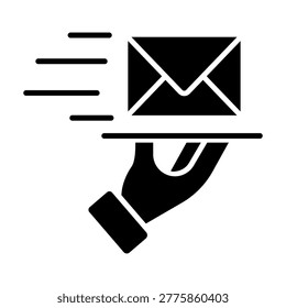 Mail icon vector. Letter Illustration sign. Mail delivery symbol. Mailing list logo.