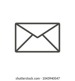 Mail icon vector. Line email symbol. Trendy flat outline ui sign design. Thin linear graphic pictogram for web site, mobile application. Logo illustration. Eps10.