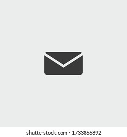 mail icon. mail vector on gray background