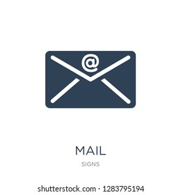 mail icon vector on white background, mail trendy filled icons from Signs collection, mail vector illustration