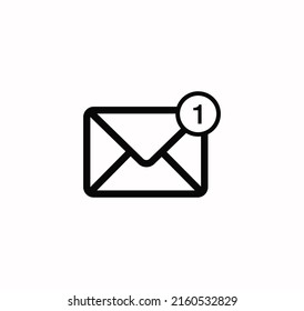 Vector de icono de correo en un fondo blanco