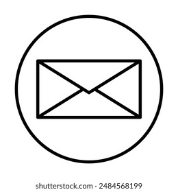mail icon vector on white background