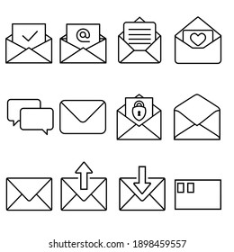 Mail Icon Vector Set. Email Illustration Sign Collection. Envelope Symbol.