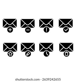 Mail icon vector set. Email illustration sign collection. Envelope symbol. Post web icons. Mail symbols for web and mobile app.