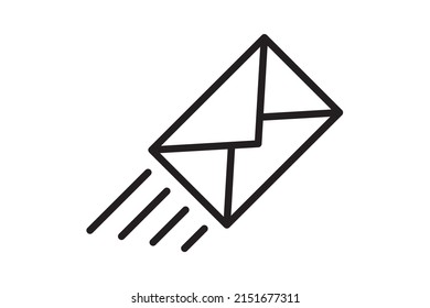 Mail icon vector sign. Letter envelope symbol. Message send to address illustration. Email newsletter design.