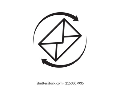 Mail icon vector sign. Letter envelope symbol. Message send to address illustration. Email newsletter design.
