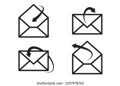 Mail icon vector sign. Letter envelope symbol. Message send to address illustration. Email newsletter design.