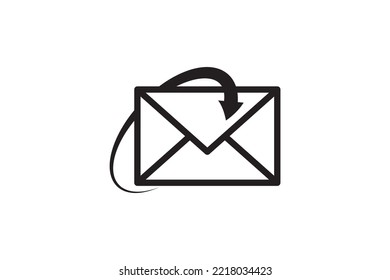 Signo vectorial de icono de correo. Símbolo de sobre de carta. Mensaje enviado a la ilustración de dirección. Diseño del boletín de correo electrónico.