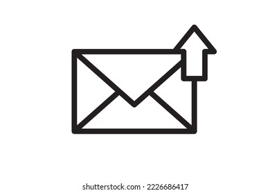 Mail icon vector sign. Letter envelope symbol. Message send to address illustration. Email newsletter design.