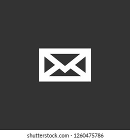 mail icon vector. mail sign on black background. mail icon for web and app