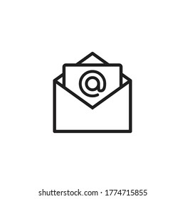 símbolo de signo de vector de icono de correo