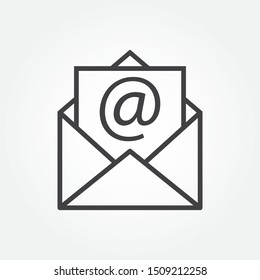 mail icon vector symbol. flat design