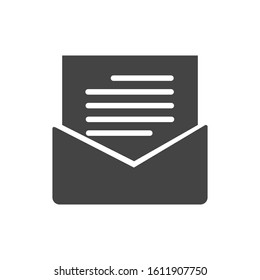 mail icon vector symbol. flat design with white background