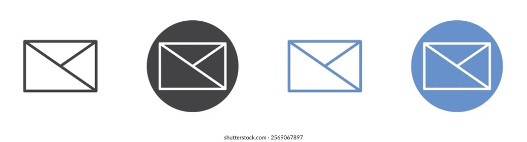 Mail icon vector symbol outline sign
