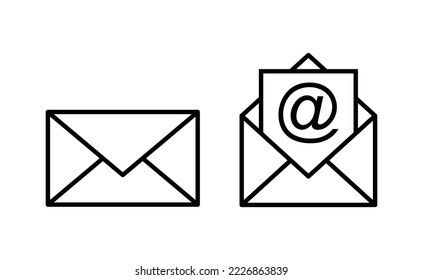 Vector de icono de correo para aplicaciones web y móviles. signo y símbolo de correo electrónico. Icono de correo electrónico. Icono de sobre