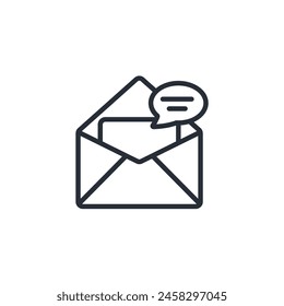 mail icon. vector.Editable stroke.linear style sign for use web design,logo.Symbol illustration.