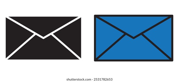 Mail icon for web and mobile app. email sign and symbol. E-mail icon. Envelope icon. Message envelope line art icon for apps and websites. Vector illustration.