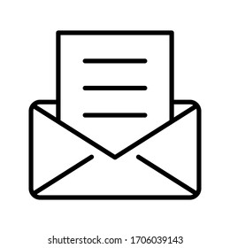 icono de correo blanco en segundo plano
