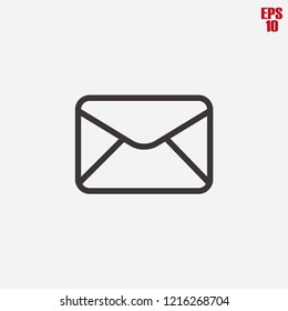 Mail icon-envelope, post, e-mail, message vector line icon, simple linear pictogram