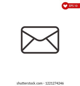 Mail icon-envelope, post, e-mail, message vector line icon, simple linear pictogram