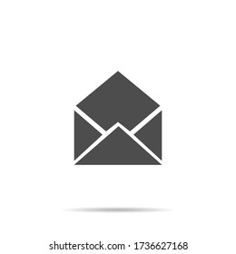 Icono de correo.Ilustración vectorial sobre.Signo de mensaje.
