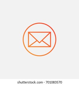 Mail icon.gradient  illustration isolated vector sign symbol