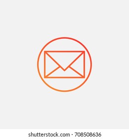 Mail icon.gradient illustration isolated vector sign symbol