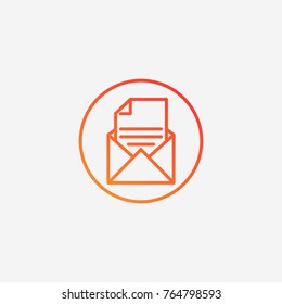 Mail icon.gradient illustration isolated vector sign symbol
