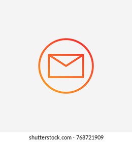 Mail icon.gradient illustration isolated vector sign symbol