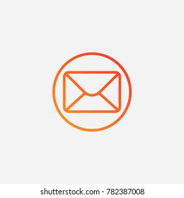 Mail icon.gradient illustration isolated vector sign symbol
