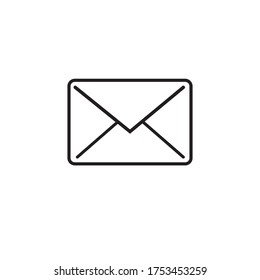 Mail Icon.Mail Icon isolate on white background drawing by illustration