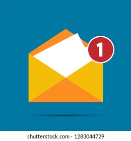 Mail icon,New email notification,Simple design style.vector illustration