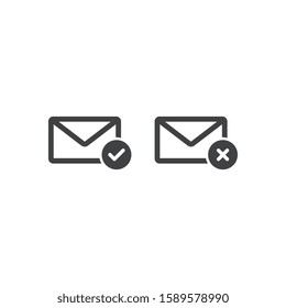 Mail Icons With Check Mark