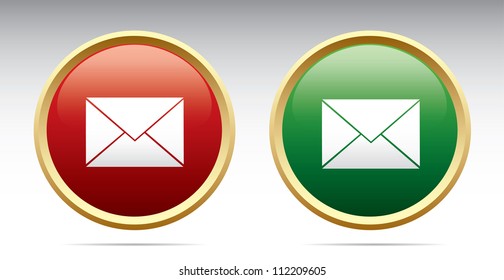 Mail icons, eps10 vector