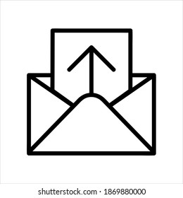 iconos de correo aislados. Símbolo de material vector de correo electrónico eps10 en fondo blanco
