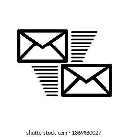 mail icons isolated. Email vector stock symbol eps10 on white background
