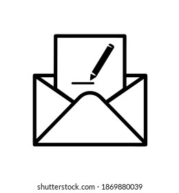 iconos de correo aislados. Símbolo de material vector de correo electrónico eps10 en fondo blanco
