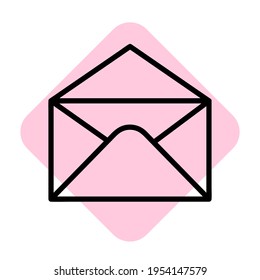 E-Mail-Symbole einzeln. E-Mail-Vektorsymbol eps10 auf weißem Hintergrund