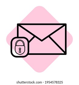 E-Mail-Symbole einzeln. E-Mail-Vektorsymbol eps10 auf weißem Hintergrund