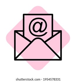 iconos de correo aislados. Símbolo de material vector de correo electrónico eps10 en fondo blanco