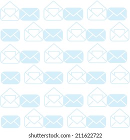 Mail icons pattern on white