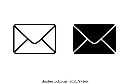 Mail icons set. email sign and symbol. E-mail icon. Envelope icon