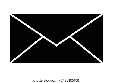 Mail icons set. email sign and symbol. E-mail icon. Mail envelope icon. envelope icon Black silhouette isolated on white background. Vector illustration. Eps file 149.