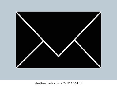 Mail icons set. email sign and symbol. E-mail icon. Mail envelope icon. envelope icon Black silhouette isolated on different color background. Vector illustration. Eps file 146.