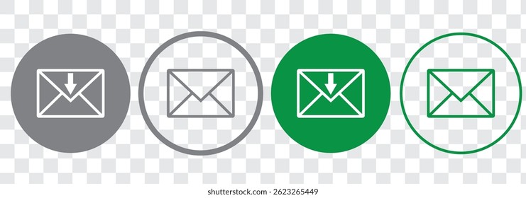 Ícones de email definidos. símbolo e sinal de email. Ícone de email. Ícone Envelope