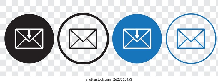 Mail icons set. email sign and symbol. E-mail icon. Envelope icon