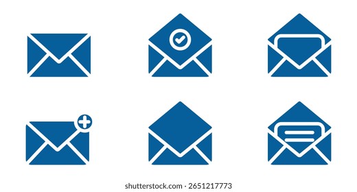 Ícones de email definidos. símbolo e sinal de email. símbolo e sinal de email. Ícone de email. Ícone de envelope . eps 10
