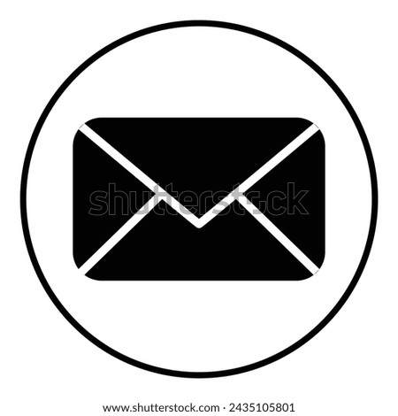 Mail icons set. email sign and symbol. E-mail icon. Mail envelope icon. envelope icon Black silhouette isolated on white background. Vector illustration. Eps file 148.