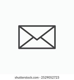 Mail icons set. filled and line illustration