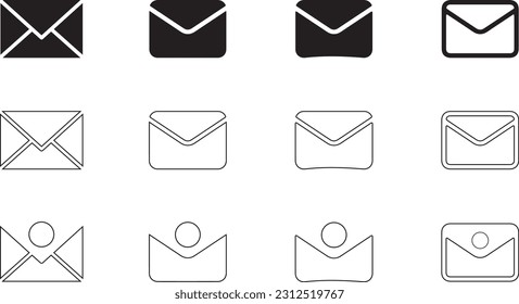 mail icons set, mail icon bundle, mail icon set, and bundle